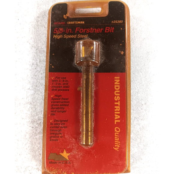 Sears Craftsman 5/8" in Forster Bit High Speed Steel Industrial Quality - Picture 1 of 3